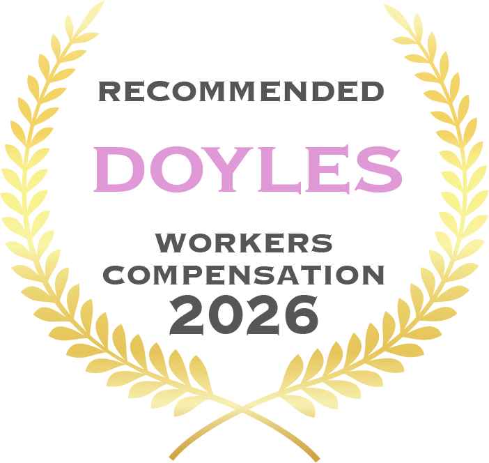 Doyles Guide Recommended badge for Workers Compensation 2026