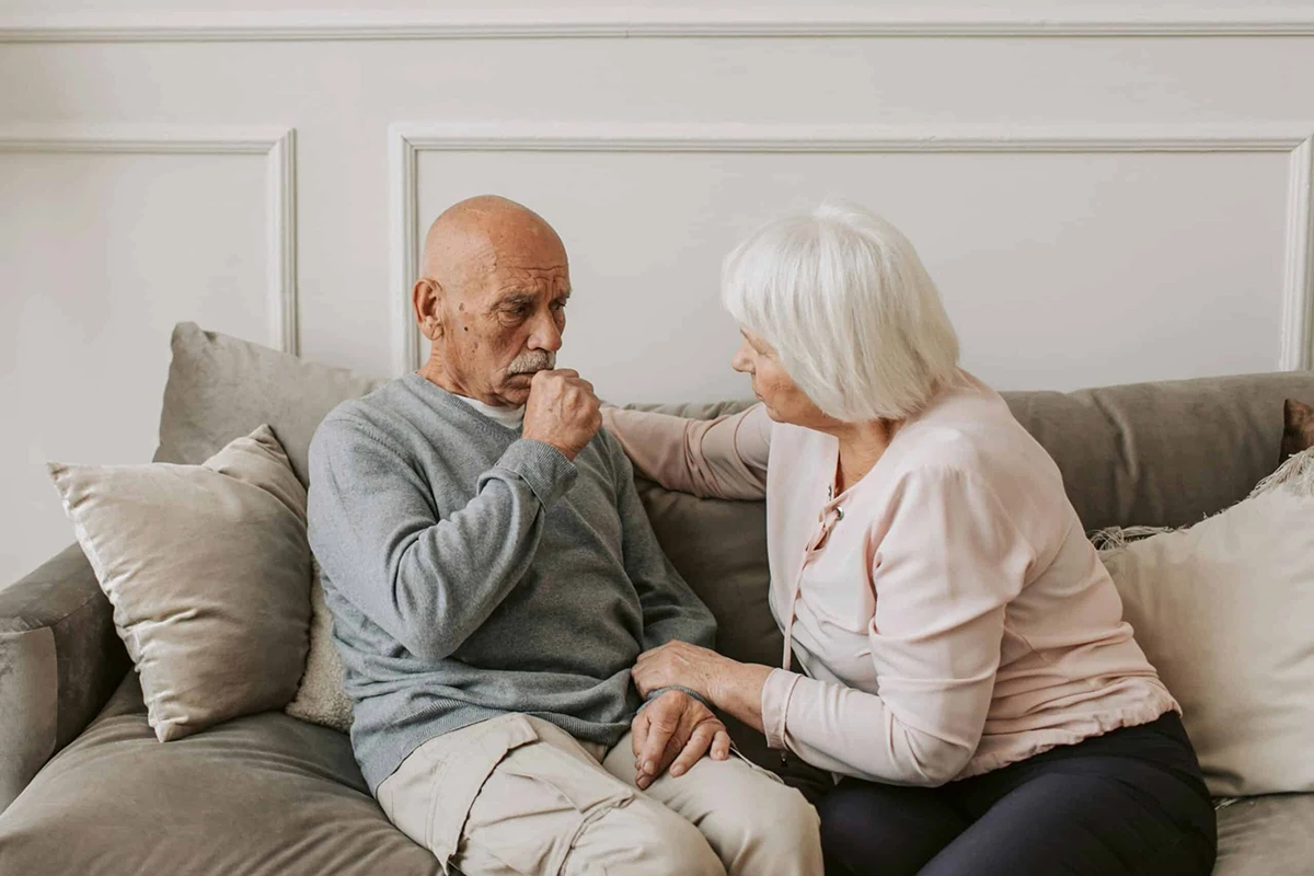 Eldery Couple Talking